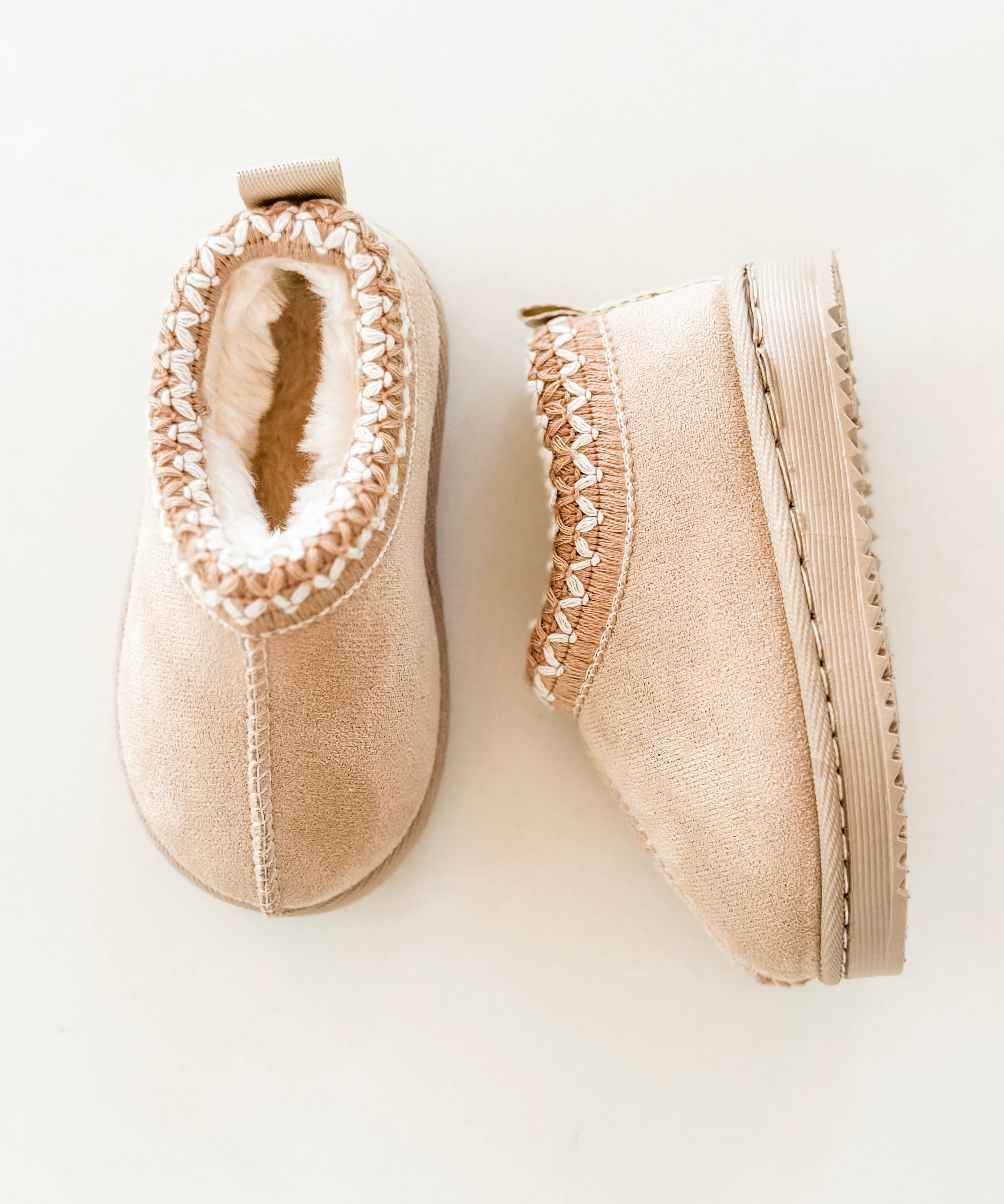 BABY - Beige Suede Cosy Slippers