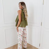 Khaki Frill Top