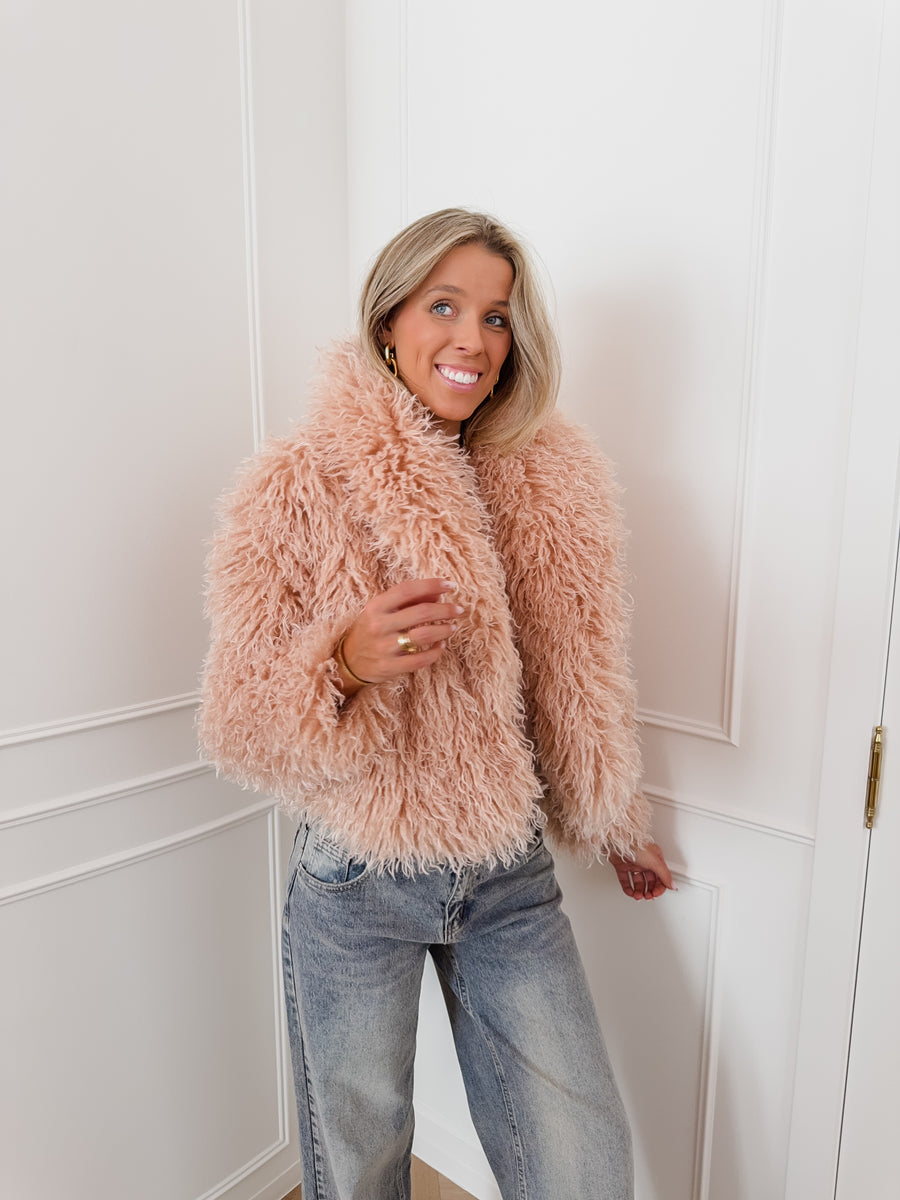 Blush Lou Faux Fur Jacket