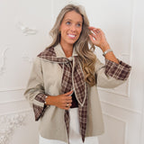 Beige Brown Detail Marly Jacket
