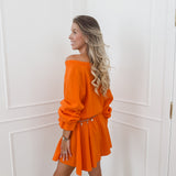 Orange Rope Detail Playsuit
