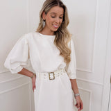 Crème Lotte Belt Dress
