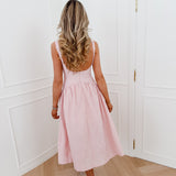 Blush Pink Valeria Textured Long Dress