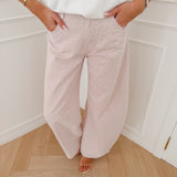 Pink Little Flower Jeans