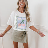 Kaki Esil Bow Short-Skirt
