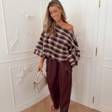 Bordeaux Roxanne Leather Pocket Trouser