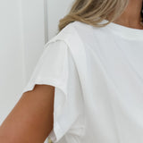 White Basic Special Detail Una T-Shirt