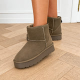 Khaki Cosy Winter Boots