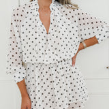 White Black Maggy Dress