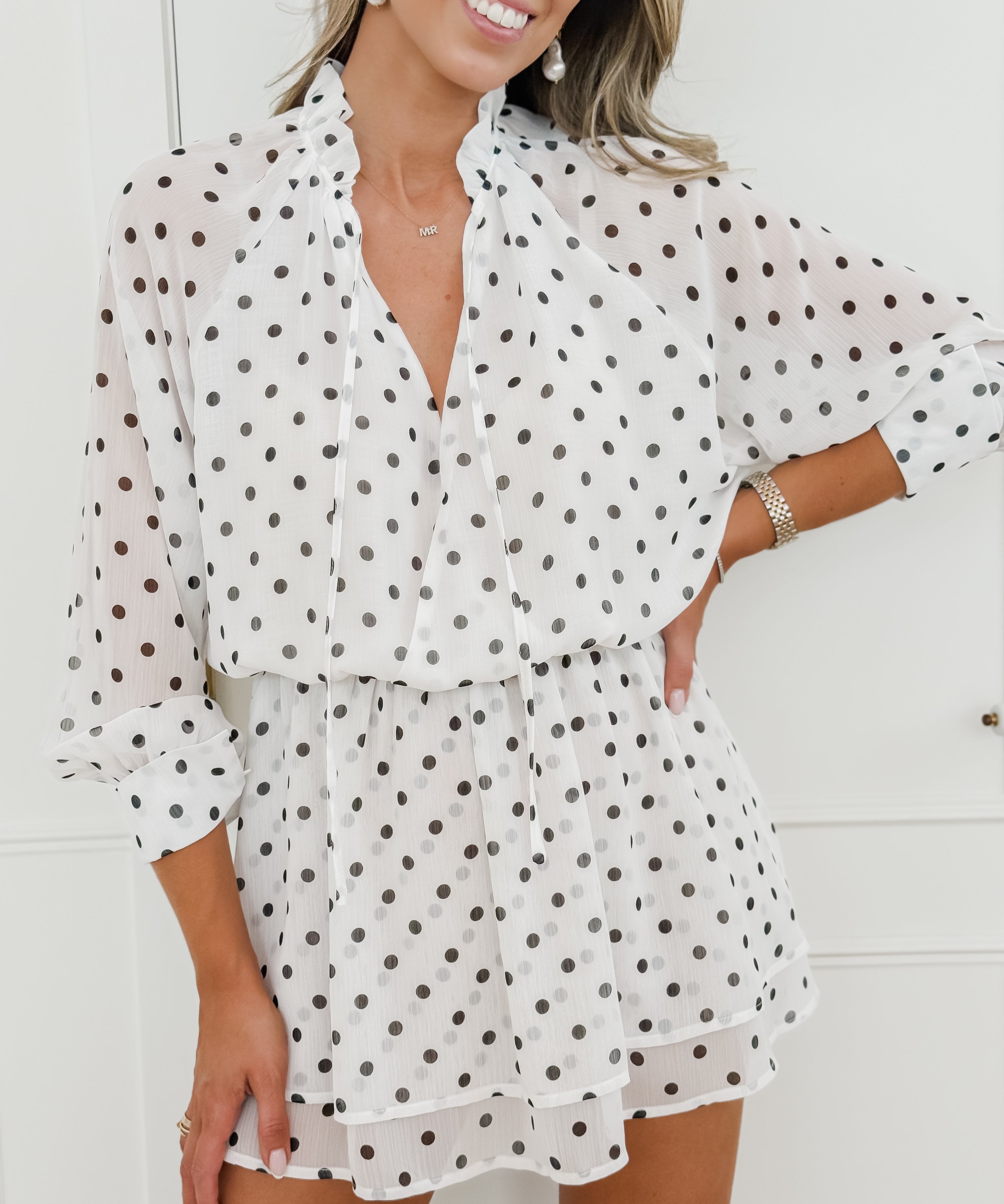 White Black Maggy Dress