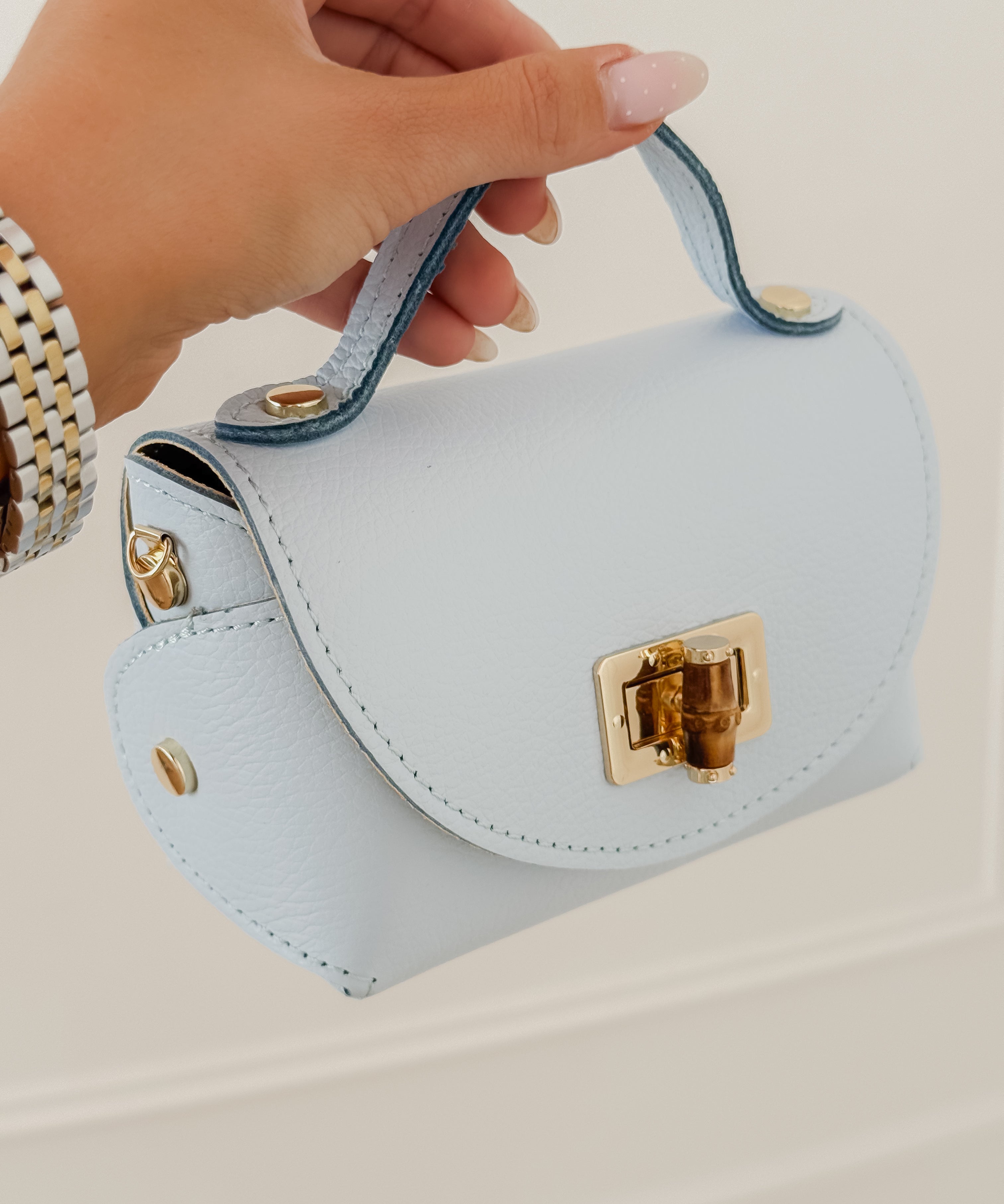 Blue Bamboo Accent Bag