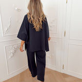 Navy Angie Poncho Jacket