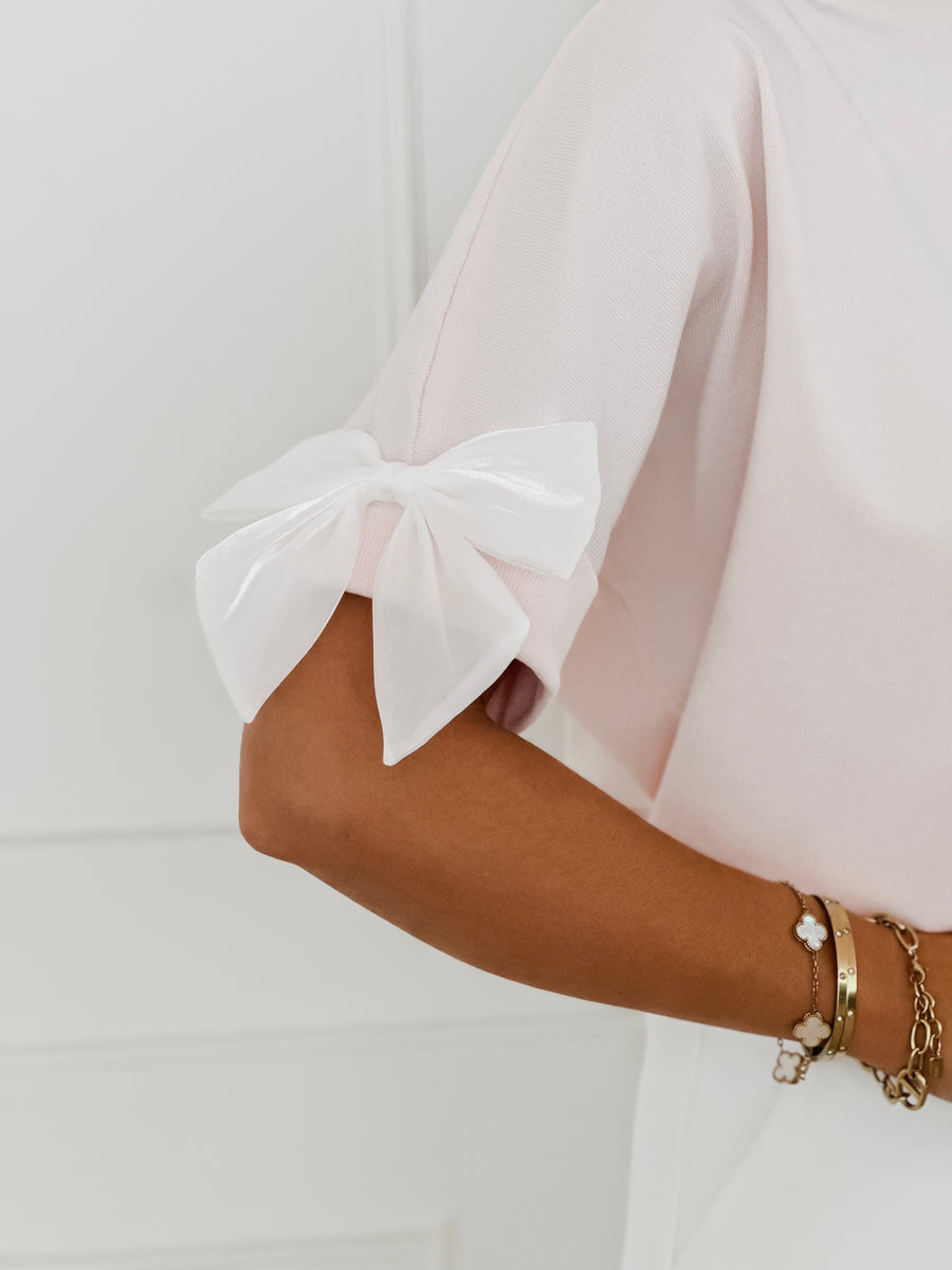 Powder Pink Lucy Bow Shirt