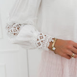 White Long Sleeve Letitia Blouse