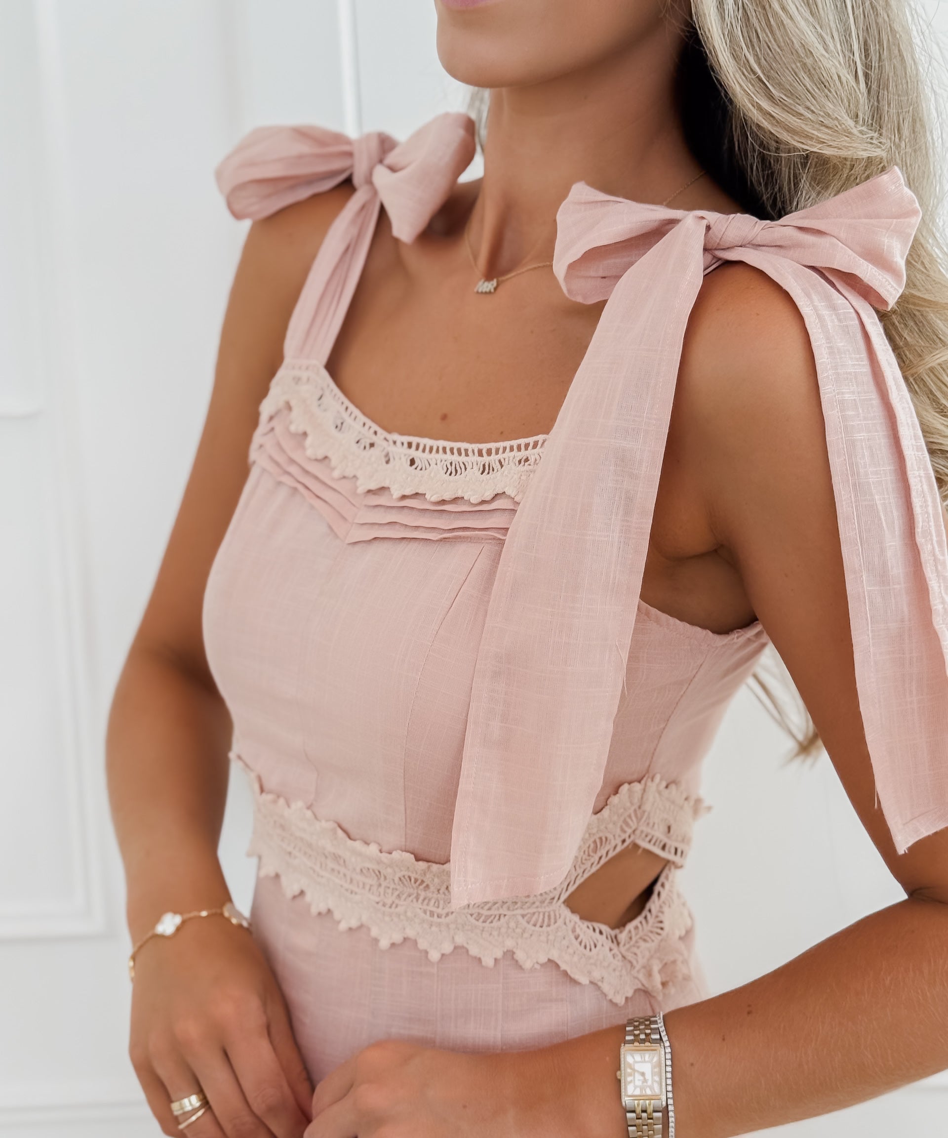 Dusty Pink Jennah Cut Out Dress