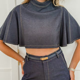 Dark Blue Dania Top