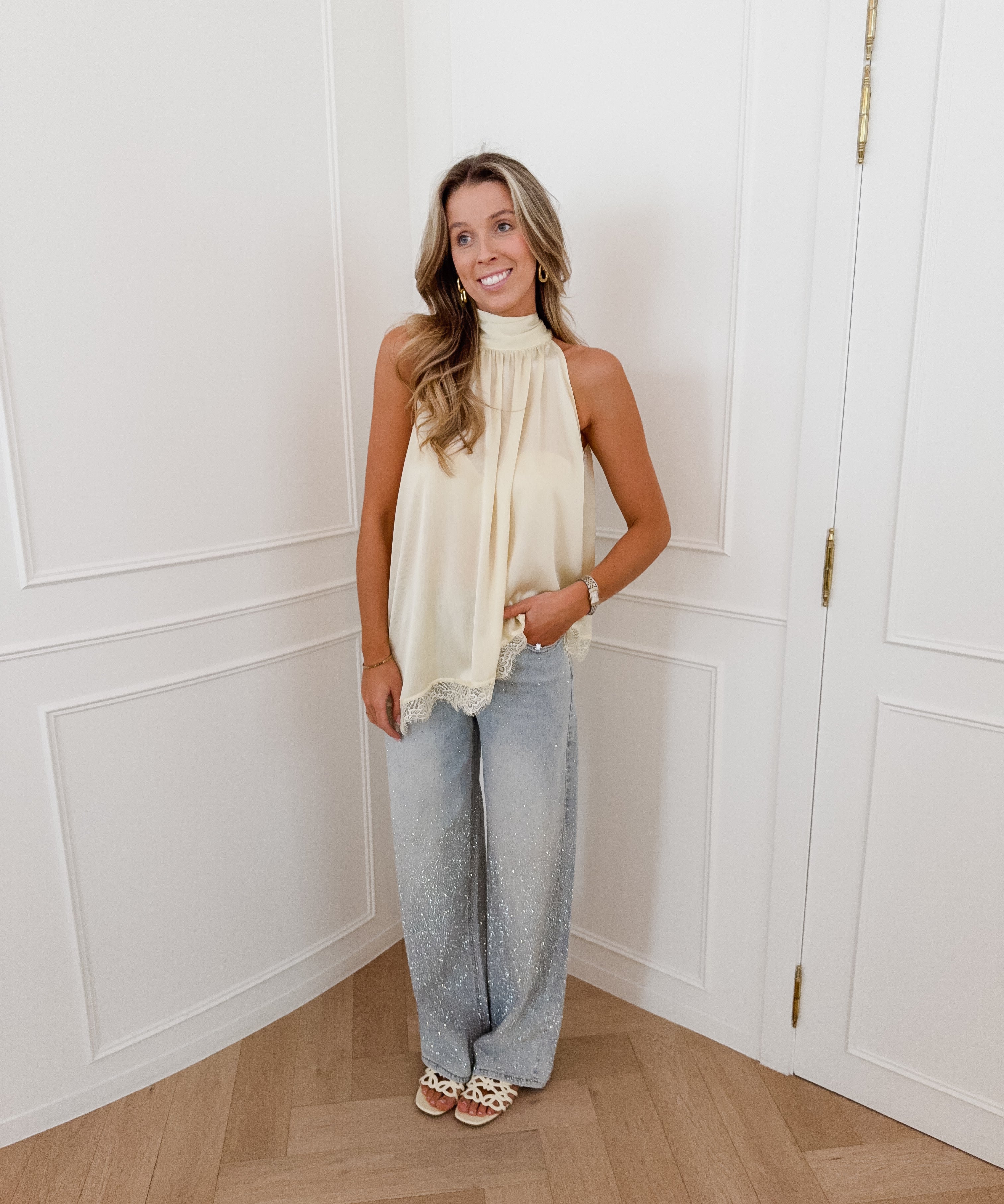 Soft Yellow Judith Sandals