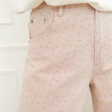 Pink Little Flower Jeans