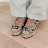 Green Flower Sandals