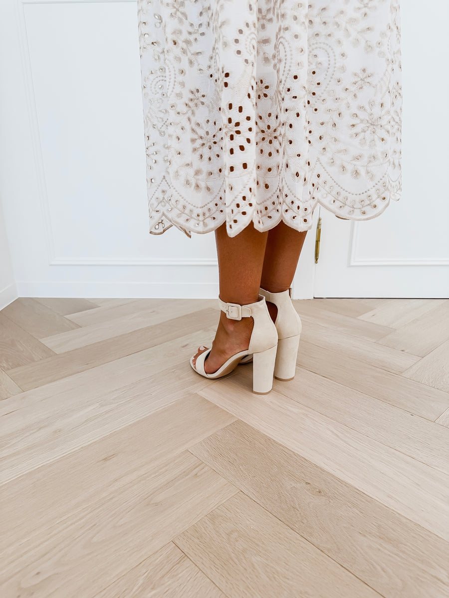 Emma Suede Block Heels