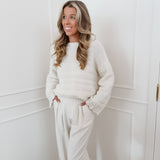 Crème Four Rose Sweater
