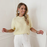 Yellow Diamond Neckline (SHORT SLEEVE) Sweater