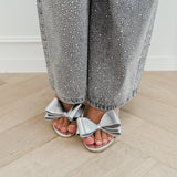 Silver Stefanie Bow Heels