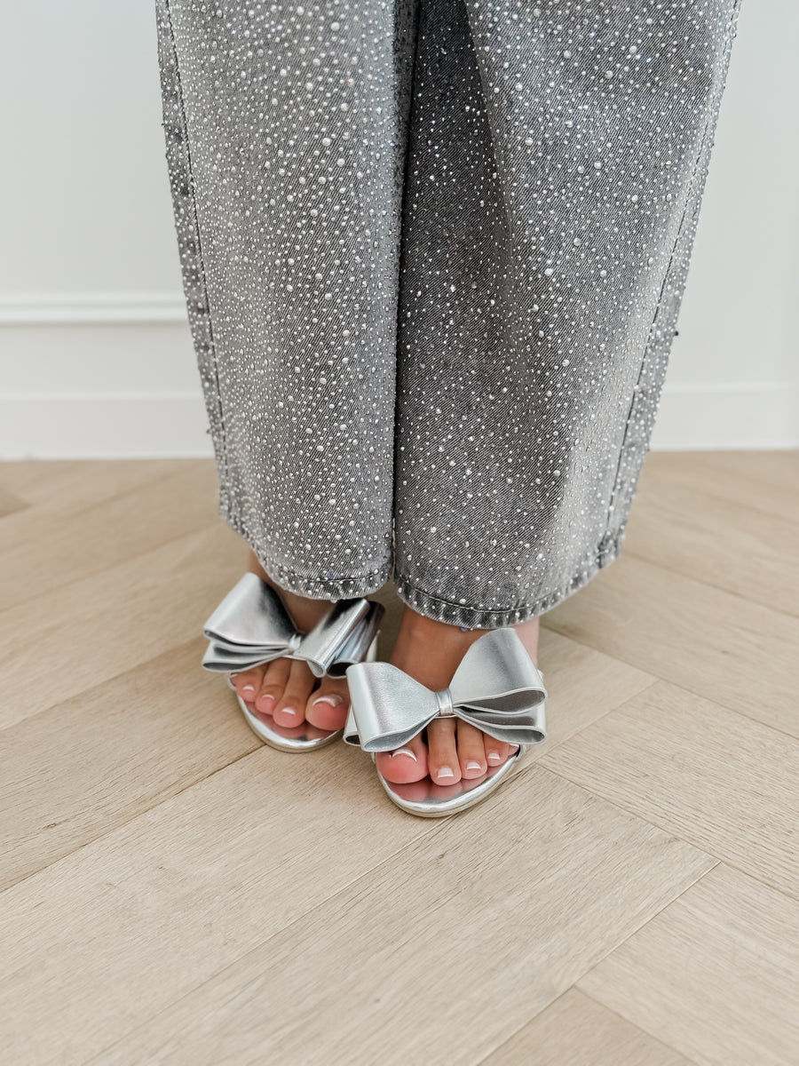 Silver Stefanie Bow Heels