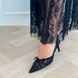 Black Lace Heels