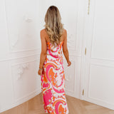 Pink Multicolor Bandeau Jasmina Dress
