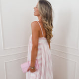White Pink Sunny Striped Dress