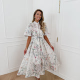 Off White Diamond Flower Dress