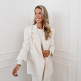 Cream Double Pocket Blazer