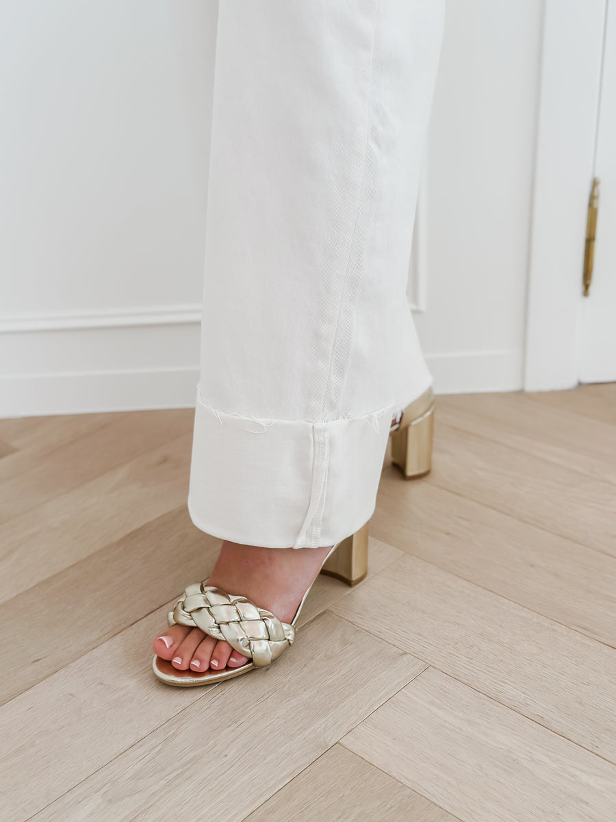 Golden Braided Heels
