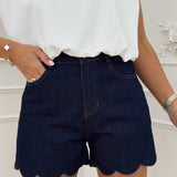 Dark Jeans Scallop Kyona Short