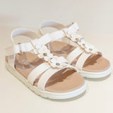 BABY - White Flower Diamond Sandals