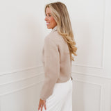 Beige Lori Teddy Zipper Jacket