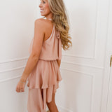 Nude Ember Seashell Collar Dress