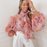 Orange Purple Myrthe Blouse