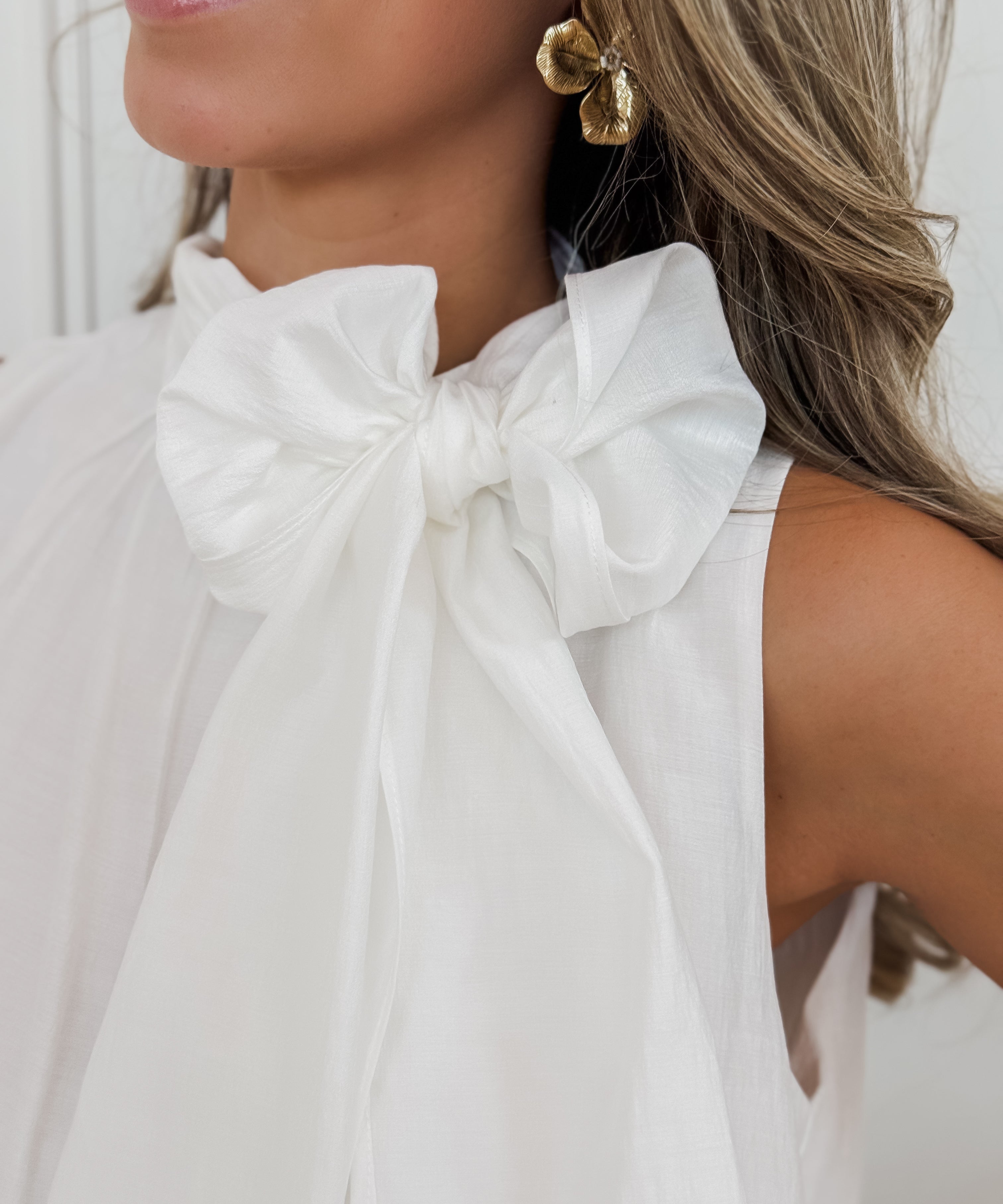 White Michelle Halterneck Top