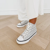 Silver Tweed Sneaker