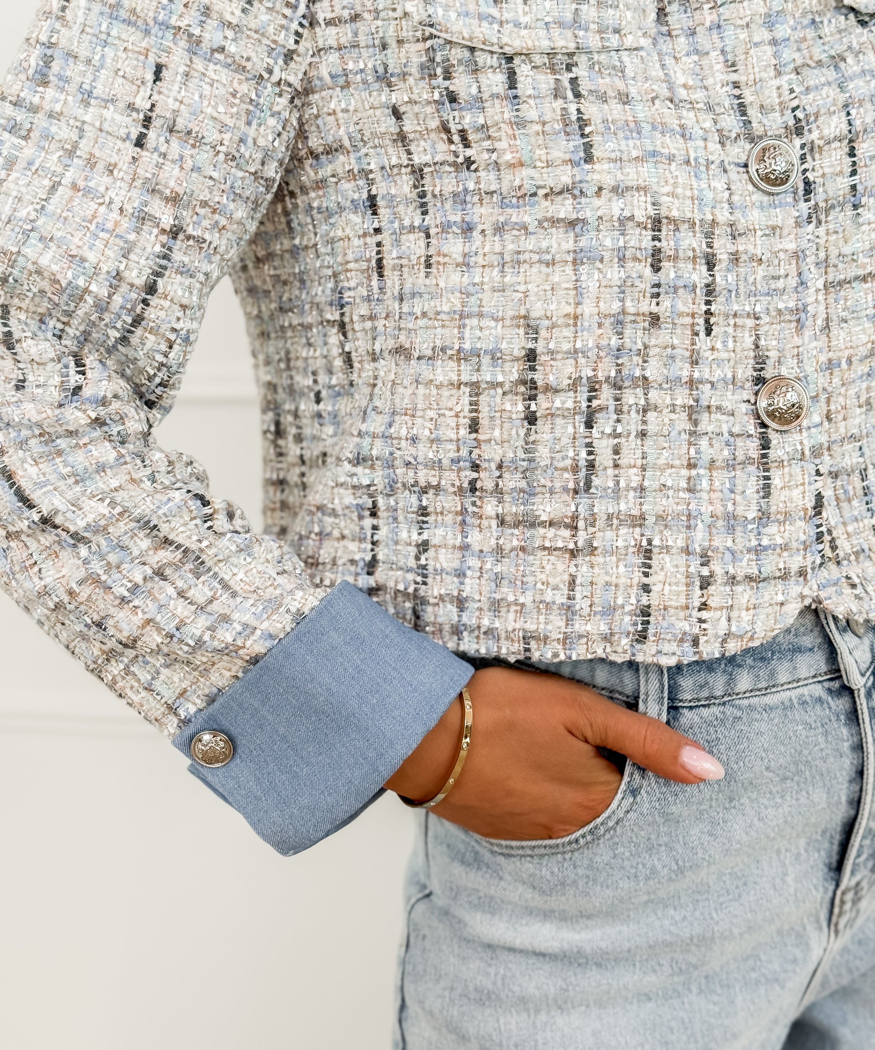 Blue Silver Tweed Jacket