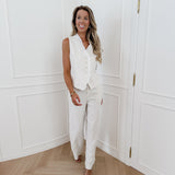 Beige Lace Line Ensemble
