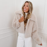 Beige Lolita Faux Fur Jacket
