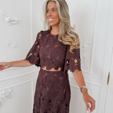 Brown Broderie Chelsey Ensemble