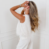 Ecru Ulsana Ruffle Top