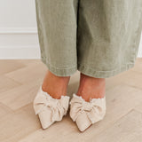 Sand Bow Sabrine Heels