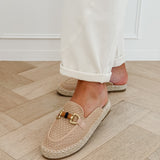 Beige Buckle Ilona Loafers