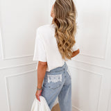 White Milani Basic T-Shirt