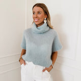 Aqua Blue Cape Sweater
